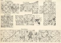 Douglas County - Amnicon, Lakeside, Highland, Parkland, Hawthorne, Wascott, Wisconsin State Atlas 1930c